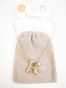 Gold-Plated Initial Pendant Necklace - I Am Initial  K Design