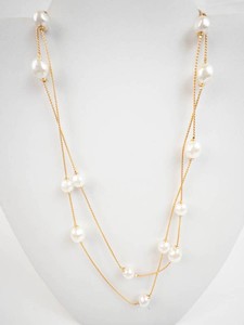 Anne Klein Layered Pearl-Style Necklace - Gold-Tone Multi-Strand Design
