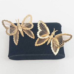 Butterfly Brooches - Monet Gold-Tone Pair