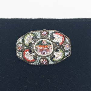 Vintage Italian Micro Mosaic Brooch - Mini Mosaic Pin