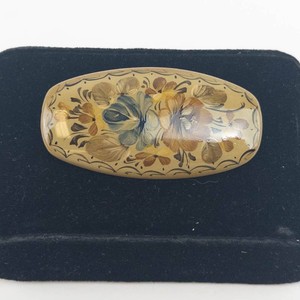 Floral Brooch - Handpainted Decorative Flower Design