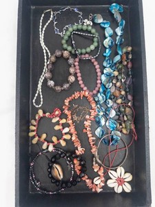 Beaded Jewelry Mixed Lot - Assorted Shell, Stone & Chip Bead Necklaces
