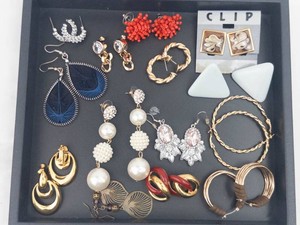 Earring Assortment - Mixed Drop, Hoop, Dangle & Clip-On Styles