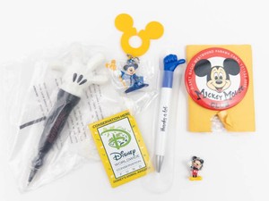Disney Souvenir Mixed Lot - Mickey Mouse Button, Pen, Keychains & More