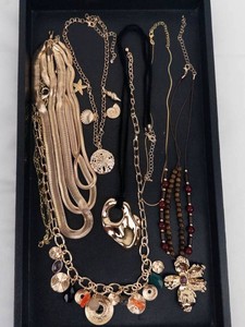 Costume Jewelry Mixed Lot - Assorted Necklaces, Chains & Beaded Jewelry