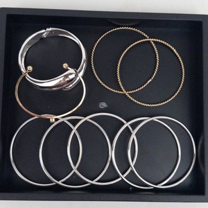 Costume Jewelry - Assorted Silver-Tone & Gold-Tone Bracelets