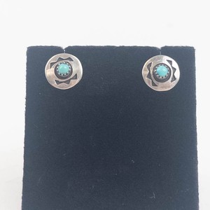 Southwest Turquoise Stud Earrings - LB Signed