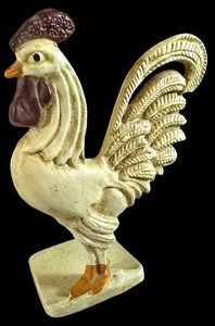 LR - Vintage Style Rooster Cast Iron Doorstop