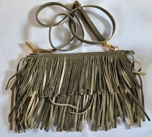 LR - Fringed Handbag - Hammitt Olive Green Leather Crossbody