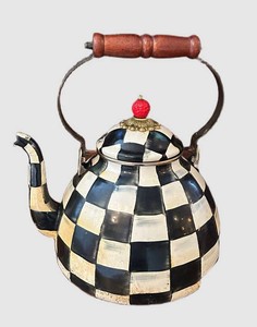 LR - Enamel Tea Kettle - Mackenzie-Childs Courtly Check