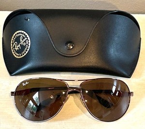 LR - Aviator Sunglasses - Ray-Ban RB3383 01473 With Case