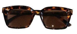LR - Tortoiseshell Sunglasses - Rectangular Dark Brown Lens Frame