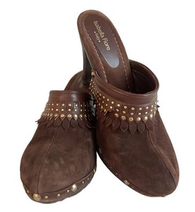 LR - Studded Platform Mules - Isabella Fiore Leather Made in Italy