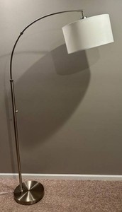 LLBR - Arched Floor Lamp with Brushed Metal Finish
