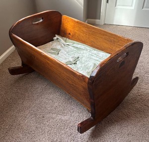 UBR1 - Vintage Wooden Rocking Cradle