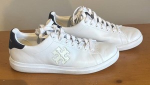 UBR1 - Tory Burch Leather Logo Low-Tops Sneakers Size 8 12