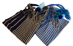 Two Mexican Woven Totes With Tassels