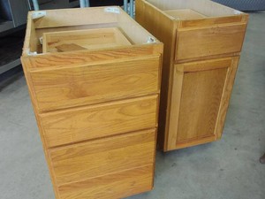 SET OF BUILT IN CABINETS