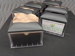 6 TORK XPRESSNAP NAPKIN DISPENSERS FULL OF NAPKINS