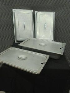 2 NSFSTAINLESS STEEL ROASTER PANSTABLE PANS