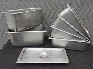 6 STAINLESS STEEL STEAM TABLE PANS