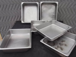 6 STAINLESS STEEL STEAM TABLE PANS