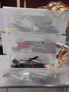 3 DRAWER SHELF FULL OF KITCHEN TOOLSACCESSORIES