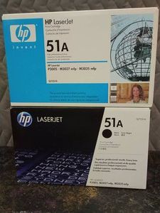 2 BOXES OF HP LASERJET PRINT CARTRIDGES