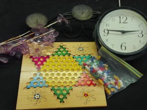 HANGING DOUBLE SIDED SPRINGFIELD CLOCKTHERMOMETER, CANDLE HOLDER AND DECORATION