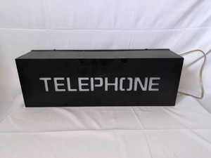 Vintage Lighted TELEPHONE sign