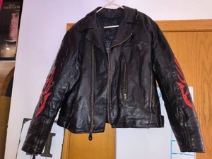 Mens Leather Biker Jacket