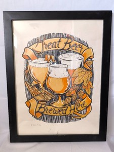 Framed Beer Sign