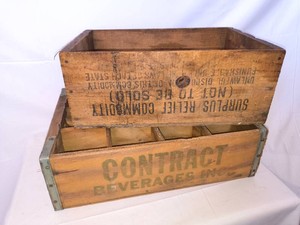 AntiqueVintage wooden crates(2)