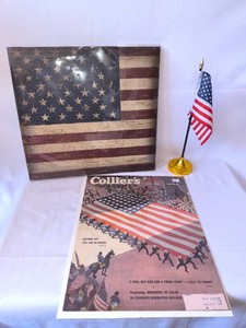 Americana Lot-Colliers Cover-Scrapbook and small flag
