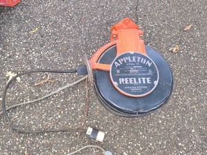 Vintage Appleton Reelite retractable cord reel
