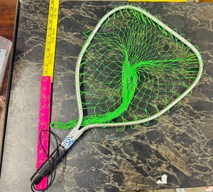 Short Handled FISHING NET w lanyard -NEW-