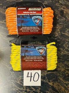 Lot of 2  REFLECTIVE POLY ROPE - 50 ft x 14 in (totaling 100) -NEW-