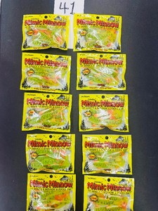 10 pkgs - Retail Lot of MIMIC MINNOW TAILS - Fire Tiger - Northland Tackle (of Bemidji)