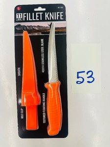 -NEW- 11 in FILLET KNIFE w Belt Clip Sheath