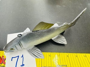 Hand Carved WHITTIER DECOY - 9 Lake Trout - Wood & Aluminum