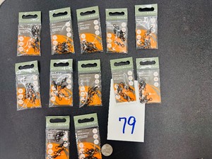 12 pkgs  SouthBend BARREL SWIVELS - Size 3 - BSB-3