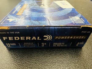 FEDERAL -  12 ga. -  3  -  4 BUCK. -  1210 fps