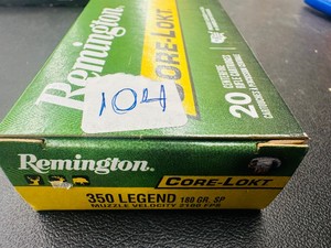 350 LEGEND - 180 gr  - Remington Core-Lokt - 2100 fps