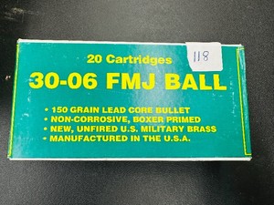 30-06 FMJ BALL - 150 gr