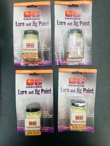 Lot of 4  CS Coatings LURE & JIG PAINT - Natural Glow