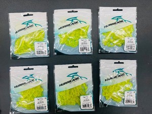 Lot of 6  Hurricane - 3 SHRIMP  ChartreuseGold Flake