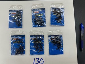 6 pkgs - #1  3-WAY SWIVELS  Black AFW