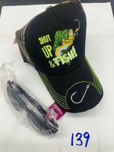 New SHUT UP & FISH Embroidered Cap  Berkeley Polarized Fishing Sunglasses