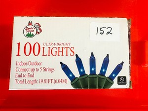 100 Ultra Bright CHRISTMAS LIGHTS  - BLUE  -NEW-