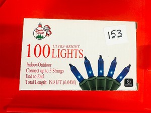 100 Ultra Bright CHRISTMAS LIGHTS  - BLUE  -NEW-